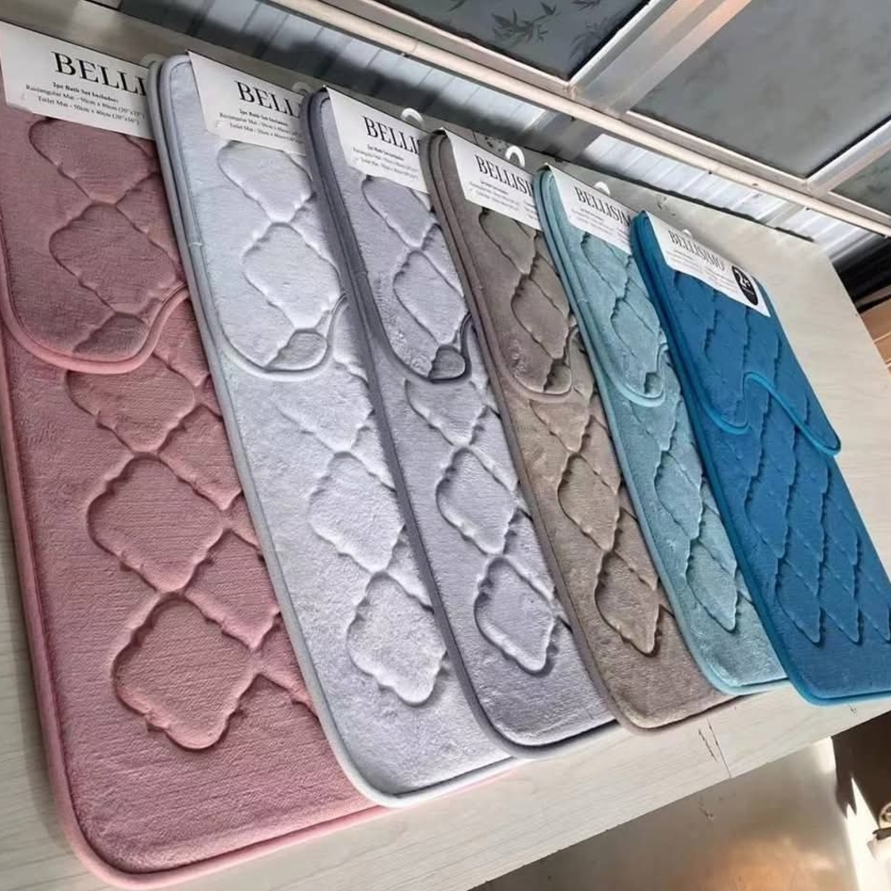 BELLISSA Plush Bath Mat Set
